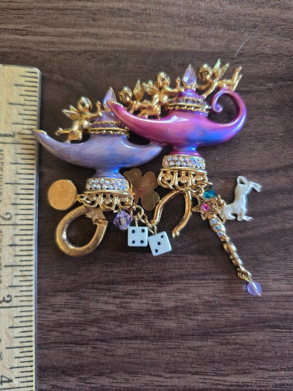 Kirks Folly Aladdin Genie Lamps Pin